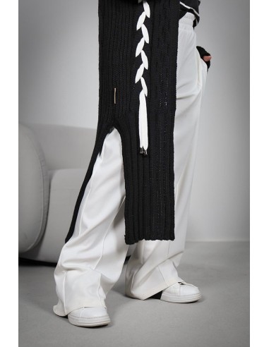 Kardigan damski - Long Pleciony Warkocz