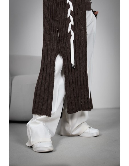 Women's Cardigan - Long Braided Braid