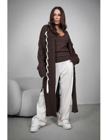 Women's Cardigan - Long Braided Braid