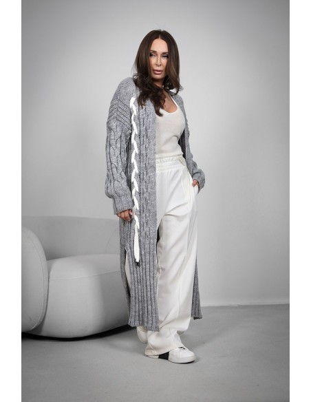 Women's Cardigan - Long Braided Braid