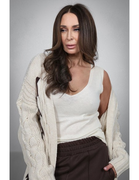 Women's Cardigan - Long Braided Braid